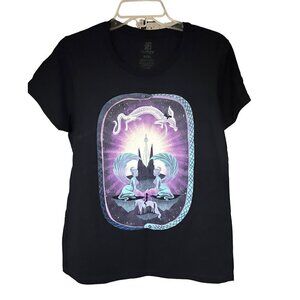 TeeFury Womens Juniors Navy Blue Graphic T-Shirt 2XL Fantasy Fairies Cotton New
